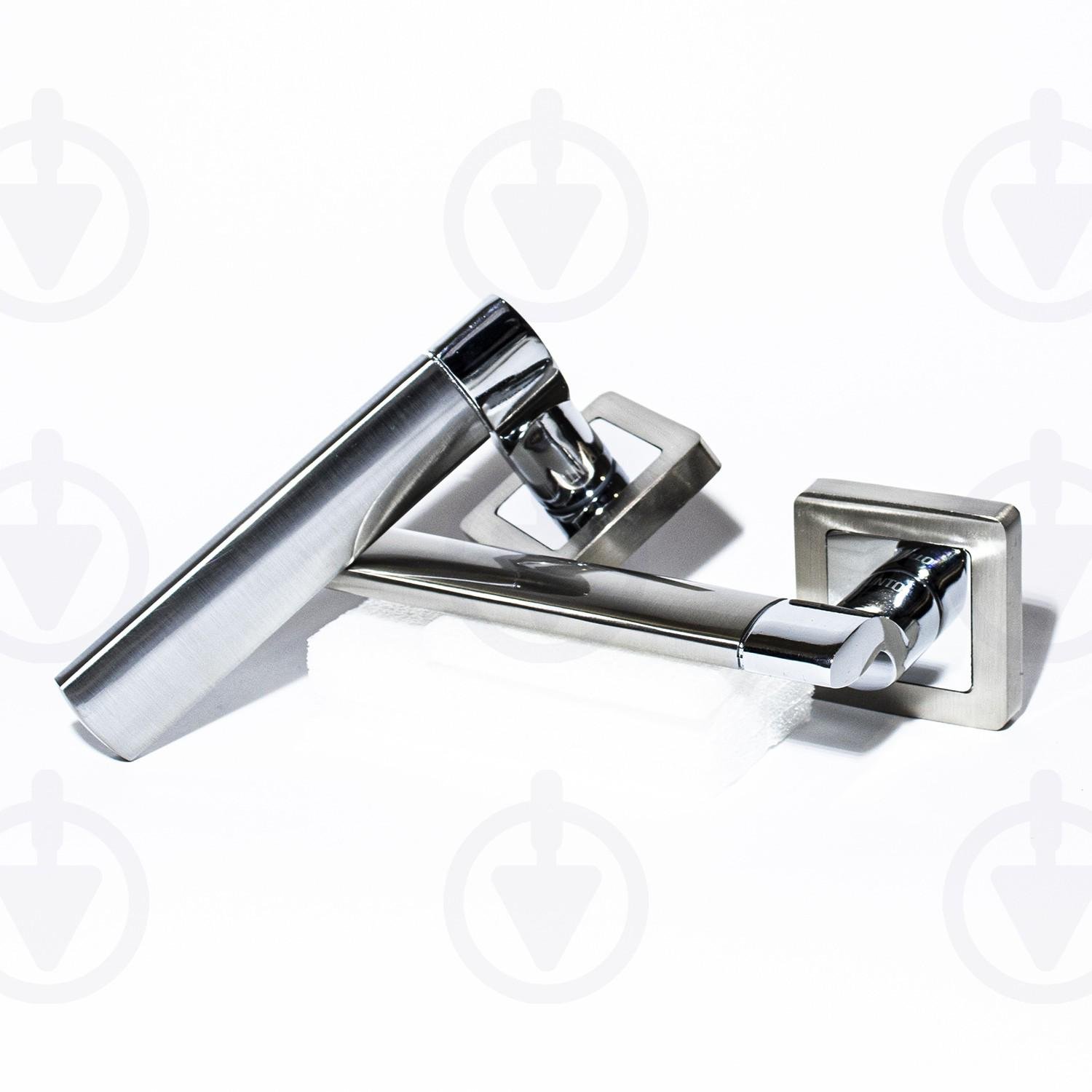 Ручка дверна Punto GALAXY QR SN/CP-3 матовий нікель/хром (37011) - фото 6 Ручка дверна Punto GALAXY QR SN/CP-3 матовий нікель/хром (37011) - фото 6