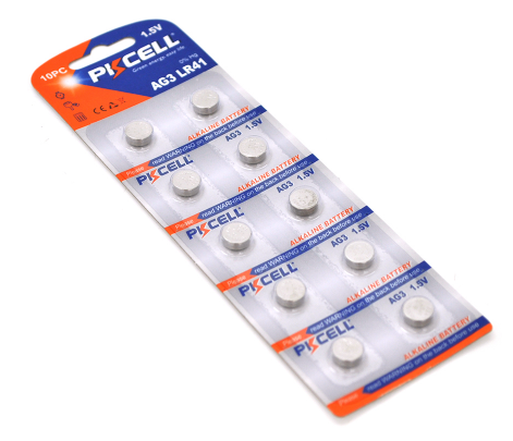 Батарейки PKCELL AG3/LR41 10 шт. (AG3-10B)
