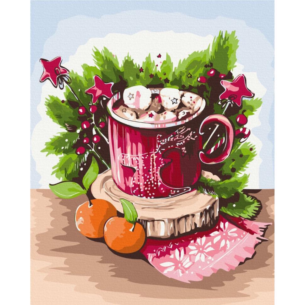 Картина по номерам Brushme Маршмелоу в чашке 40x50 см Разноцветный (PM-194-K-1514)