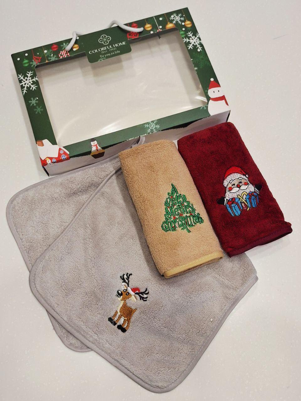 Набір кухонних рушників подарунковий Colorful Home з петелькою із мікрофібри 3 шт. 25х50 см (1650) - фото 3