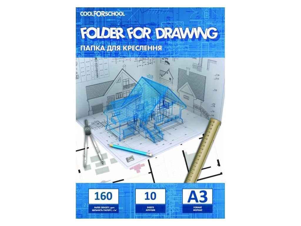 Папка для черчения Maxi А3 160 г/м2 10 л. (MX32010)