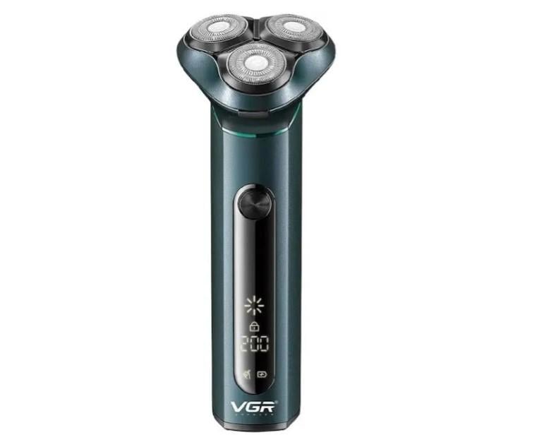 Портативна електробритва бритва VGR V-310 Шейвер для гоління бороди та вусів з акумулятором чоловічий