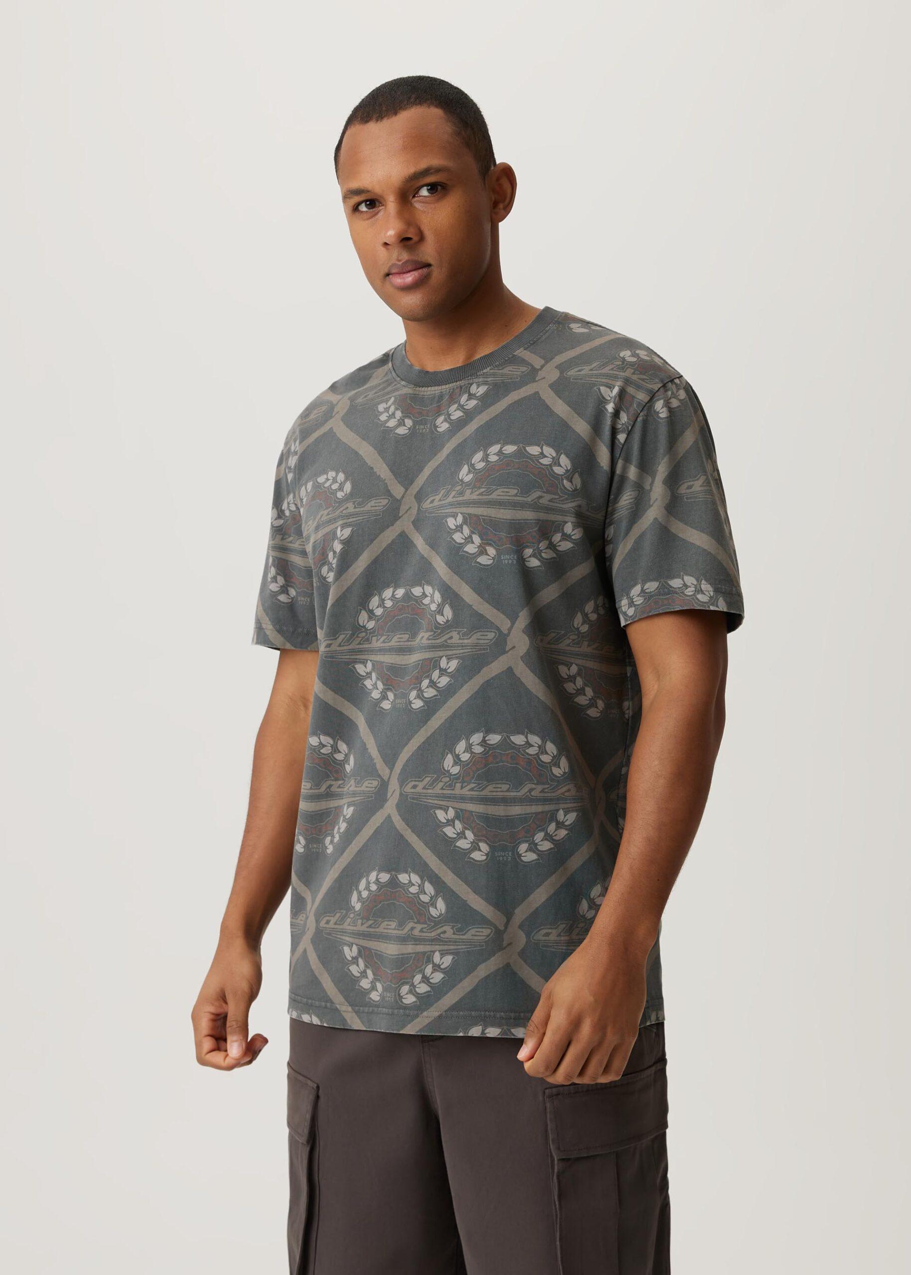 Футболка мужская Diverse ANGEL LA AOP WASH 2XL Графит (5905384142207)