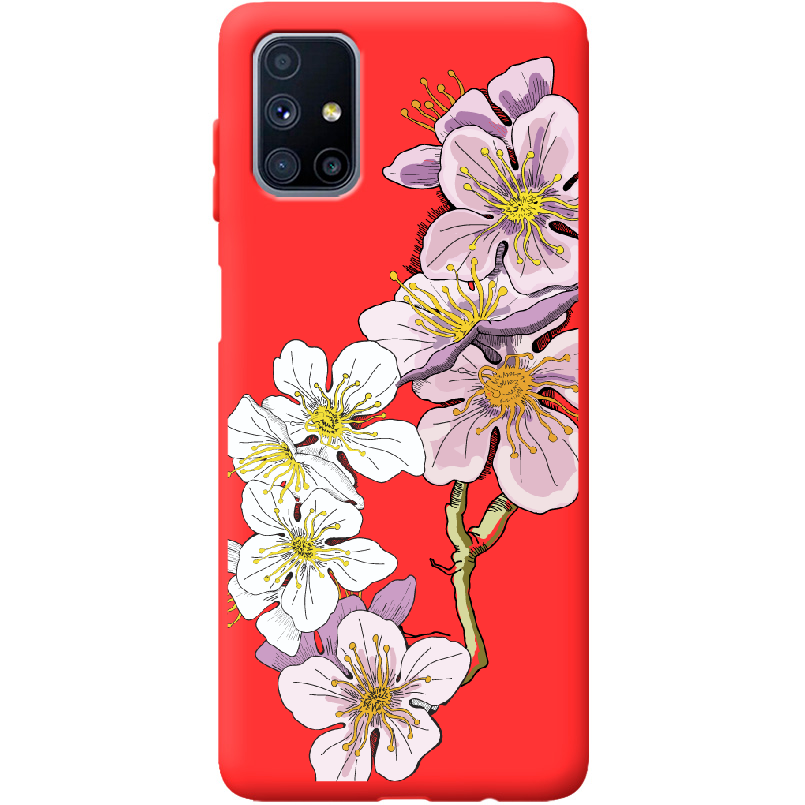 Чехол Boxface Samsung M515 Galaxy M51 Cherry Blossom Красный силикон (40937-cc4-41570)