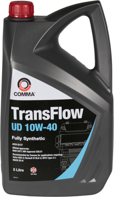 Моторне мастило автомобільне COMMA TRANSFLOW UD 10W-40 5 л (TFUD5L)