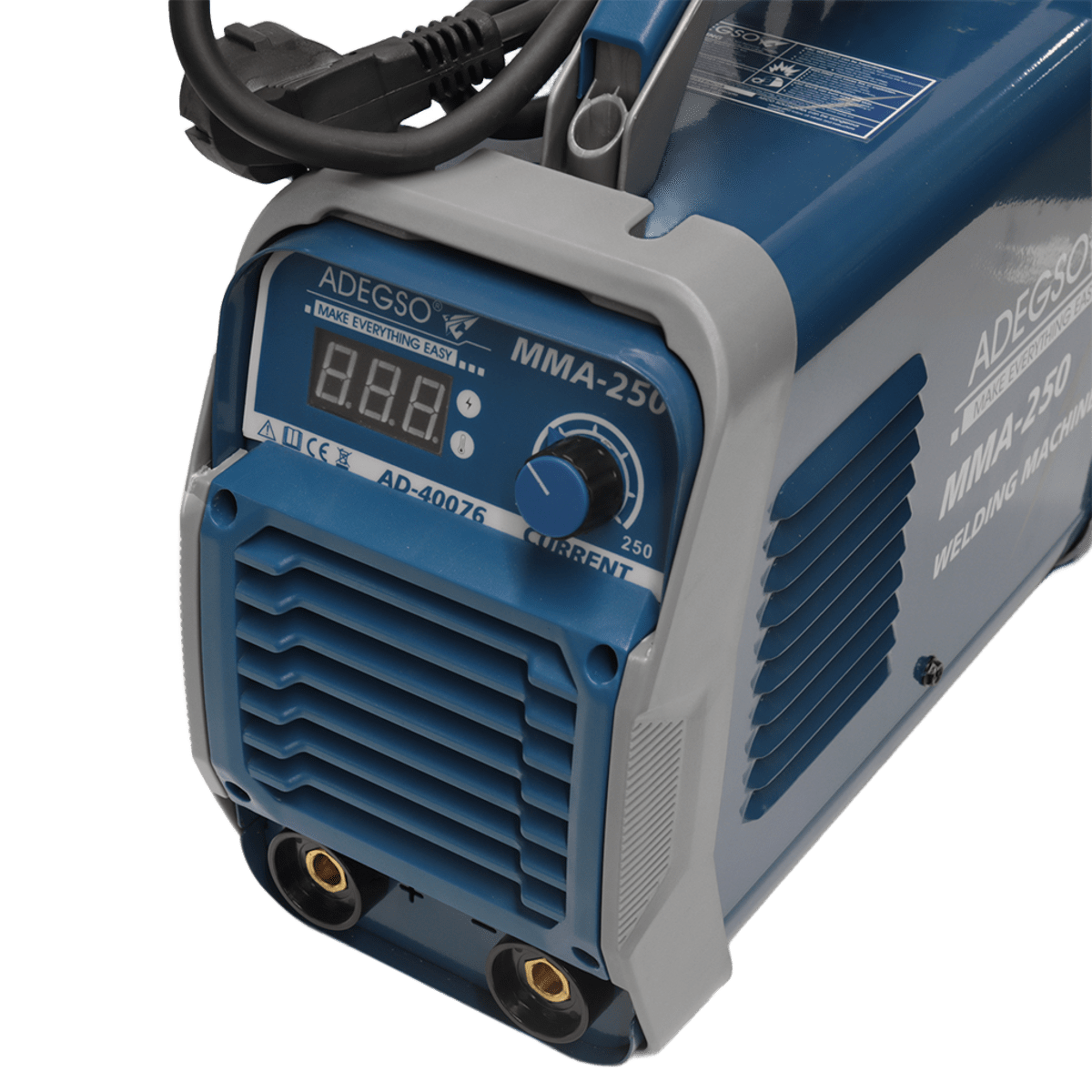 Інвертор зварювальний ADEGSO AD-40076 250 А 1.6-5.0 мм (29739394) - фото 7 Інвертор зварювальний ADEGSO AD-40076 250 А 1.6-5.0 мм (29739394) - фото 7