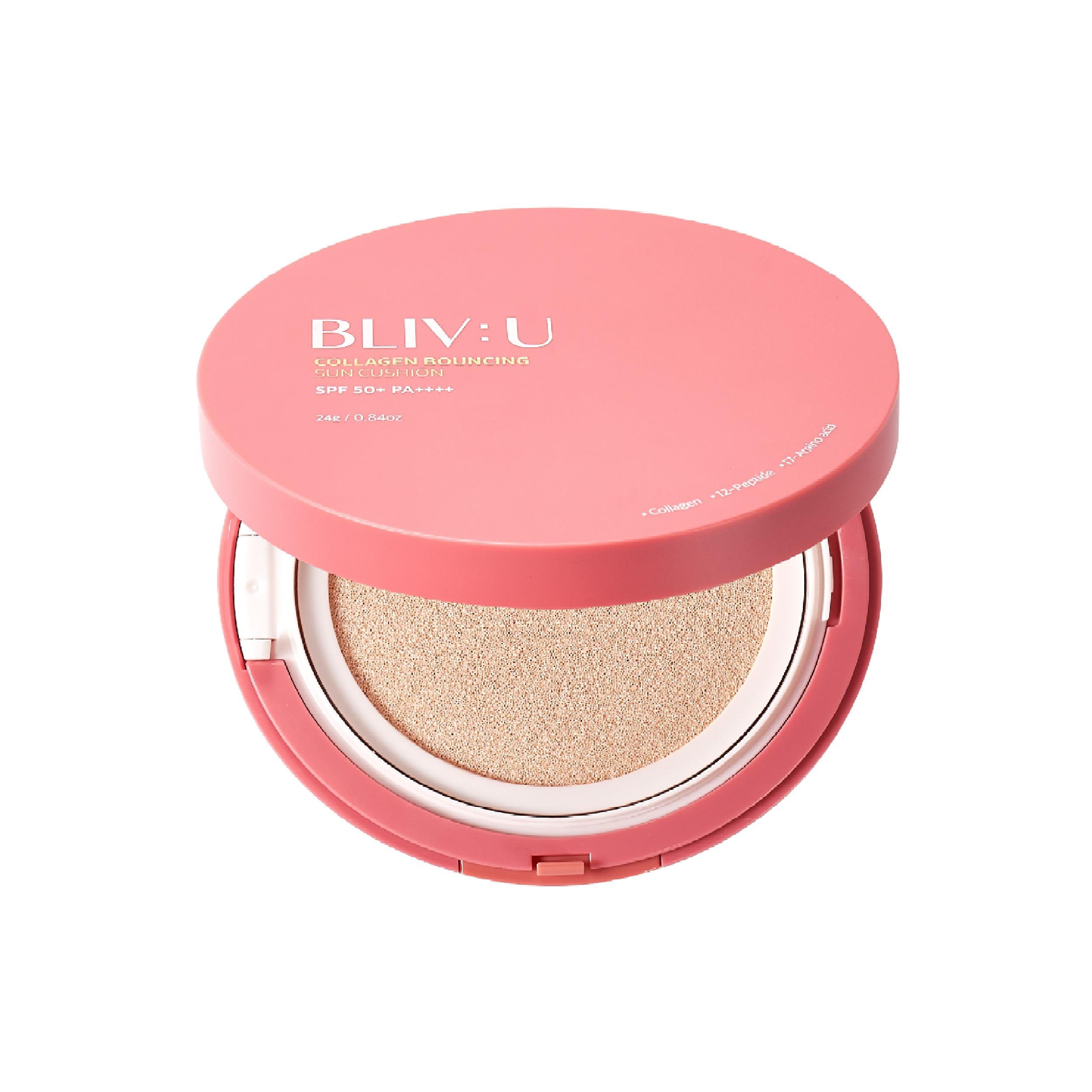 Кушон сонцезахисний з колагеном BLIV:U Collagen Bouncing Sun Cushion SPF 50+ PA++++ 24 г Кушон сонцезахисний з колагеном BLIV:U Collagen Bouncing Sun Cushion SPF 50+ PA++++ 24 г