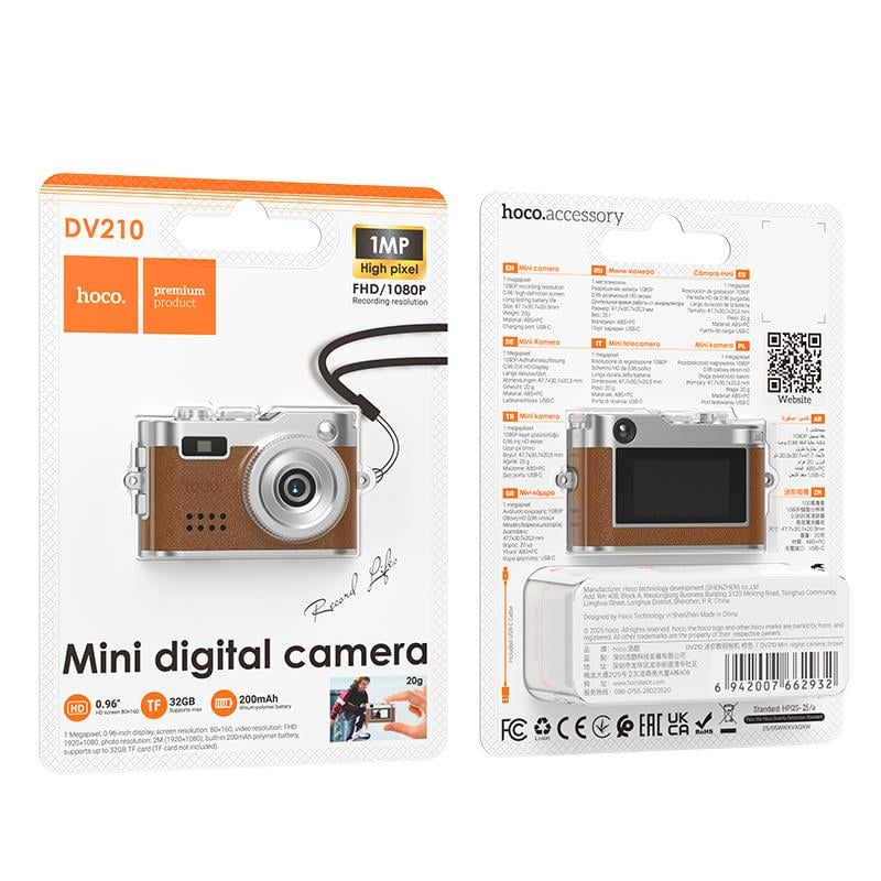 Фотокамера цифрова Hoco DV210 Brown (17597) - фото 4 Фотокамера цифрова Hoco DV210 Brown (17597) - фото 4