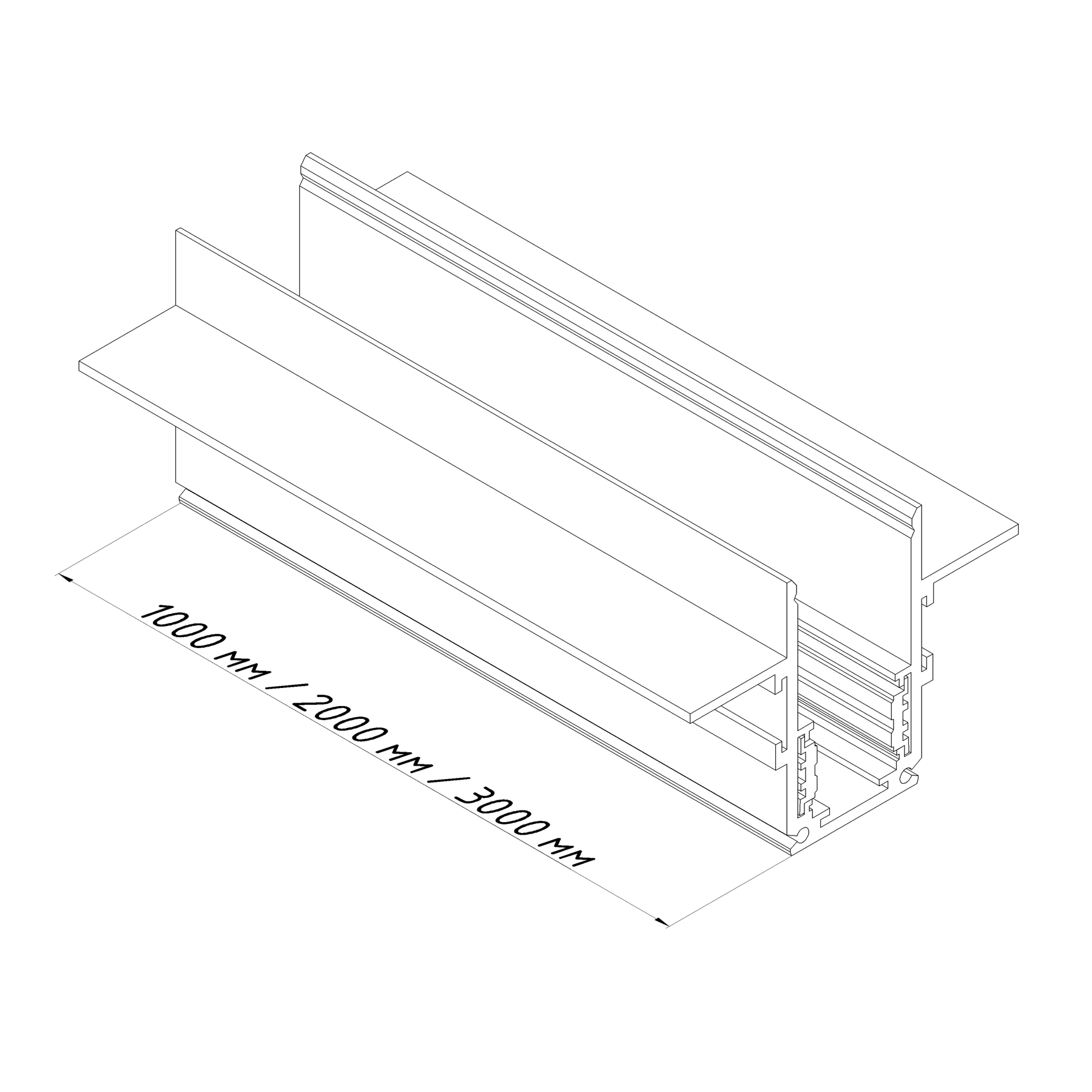 Магнітний трековий шинопровід Oledim OL03 48V вбудований 3 м Білий - фото 3 Магнітний трековий шинопровід Oledim OL03 48V вбудований 3 м Білий - фото 3