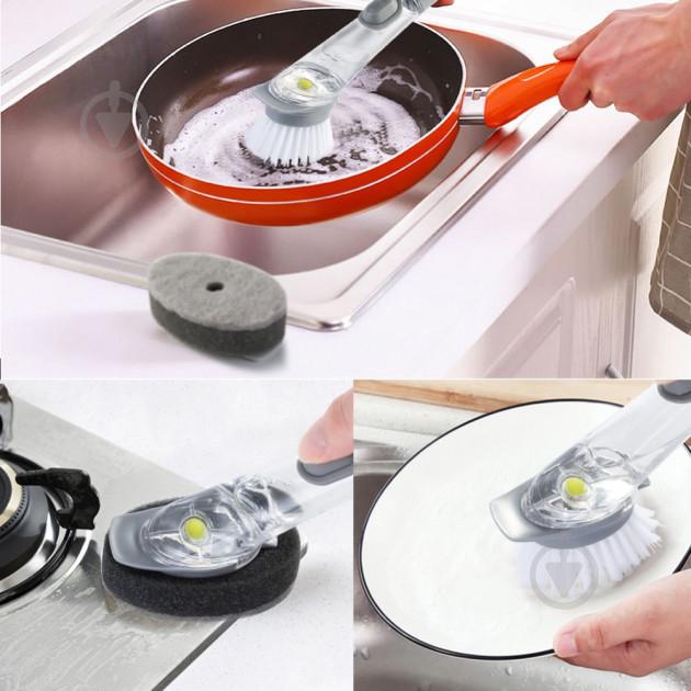 Щётка для мытья посуды SCleaner с дозатором (580М) - фото 2 Щётка для мытья посуды SCleaner с дозатором (580М) - фото 2