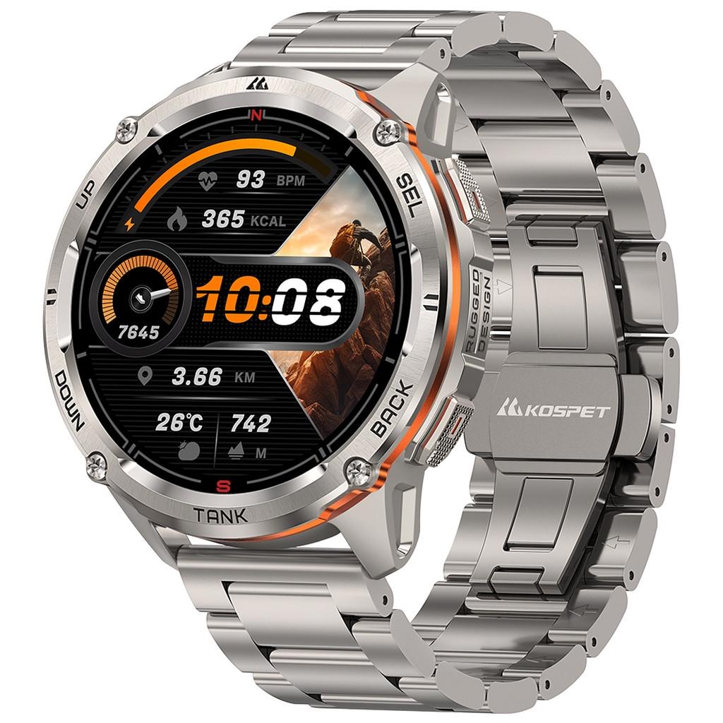 Смарт-годинник Kospet Tank T3 Ultra 2 модуль GPS Special Edition два ремінці Silver (18652)