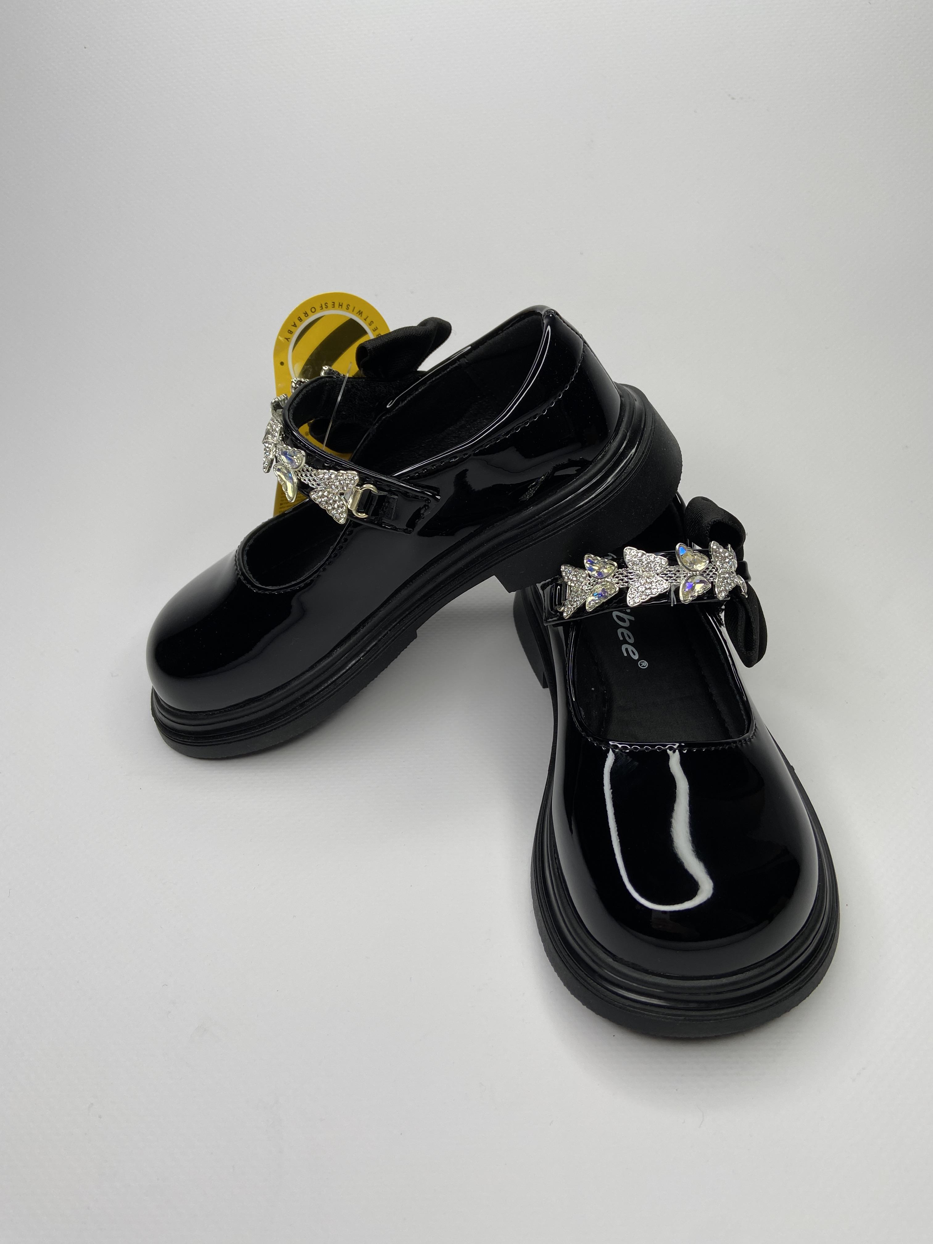 Туфлі дитячі Clibee 432111 для дівчинки р. 28 17,4 см Чорний (24321108) - фото 2 Туфлі дитячі Clibee 432111 для дівчинки р. 28 17,4 см Чорний (24321108) - фото 2