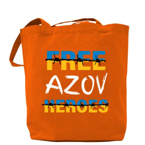 Шоппер Free Azov Heroes 37x41 см Оранжевый (18039924-9-205255)