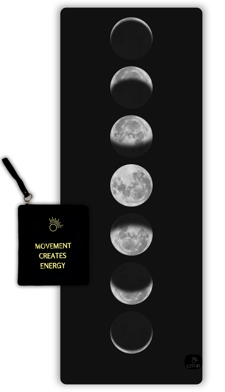 Коврик для йоги и фитнеса Lita Travel Way of Moon каучуковый замшевый 183х61х0,15 см (10-25-1)