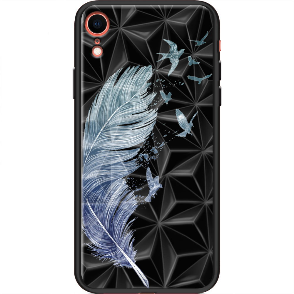 Чехол Boxface iPhone XR Feather Черный силикон с призмой (35417-cc38-37859)