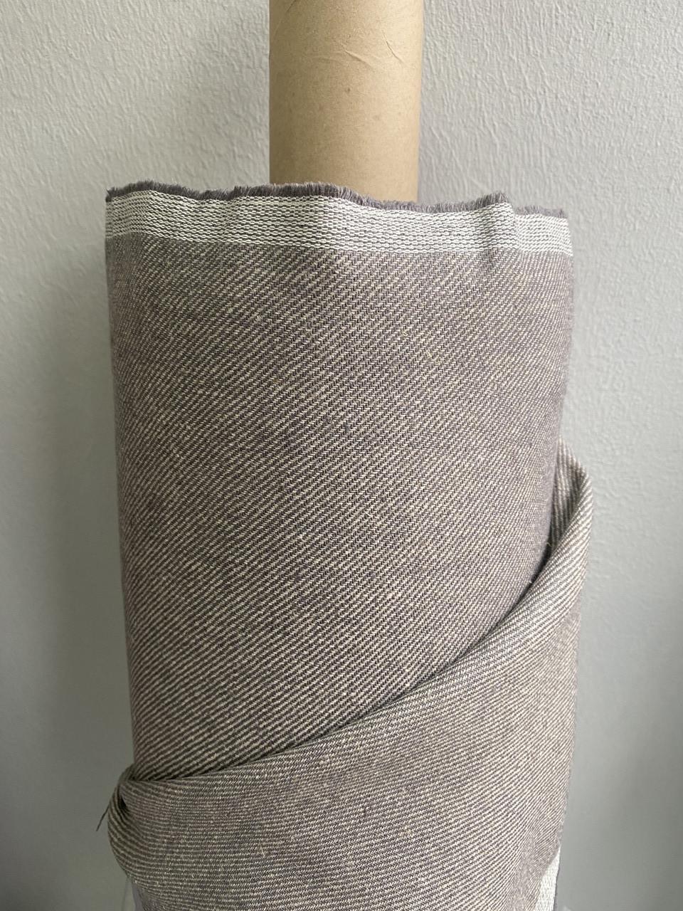 Тканина костюмна щільна натуральна LINEN PLUS 100% льон 145 см 2/1 Сірий - фото 5 Тканина костюмна щільна натуральна LINEN PLUS 100% льон 145 см 2/1 Сірий - фото 5