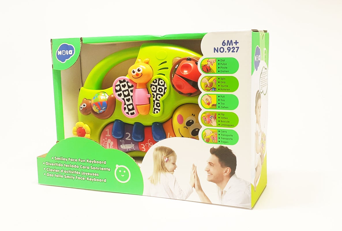 Игрушка развивающая Hola Toys Гусеница 18 см Пианино Зеленый (36861z)