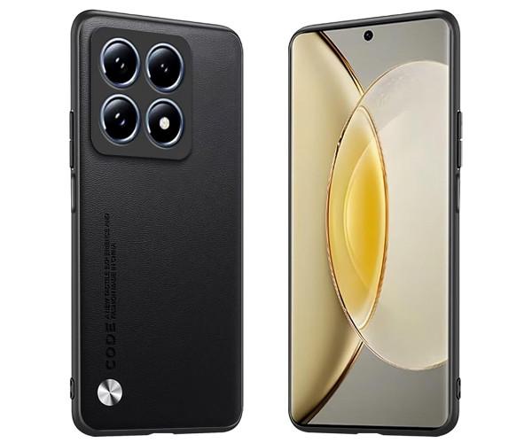 Кожаный чехол - накладка CODE Tactile Experience для Xiaomi 14T Чёрный Кожаный чехол - накладка CODE Tactile Experience для Xiaomi 14T Чёрный