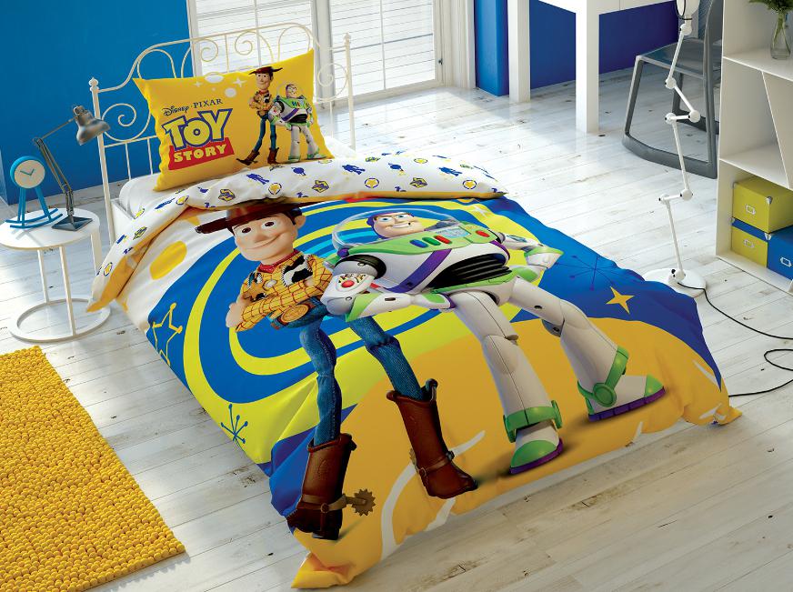 Комплект постільної білизни підлітковий Tac Disney Toy Story 4 ранфорс полуторний на гумці (2000022265444)