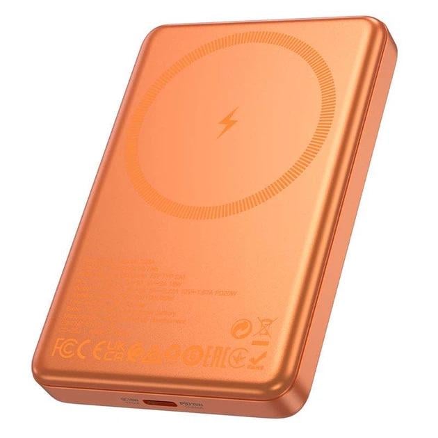 Повербанк Hoco Q26A 10000mAh PD 20W магнітний з функцією бездротової зарядки Orange Повербанк Hoco Q26A 10000mAh PD 20W магнітний з функцією бездротової зарядки Orange