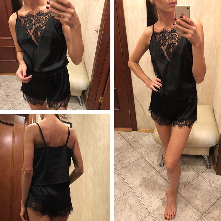 Пижама женская Эмма S Черный (11/37-со) - фото 2 Пижама женская Эмма S Черный (11/37-со) - фото 2