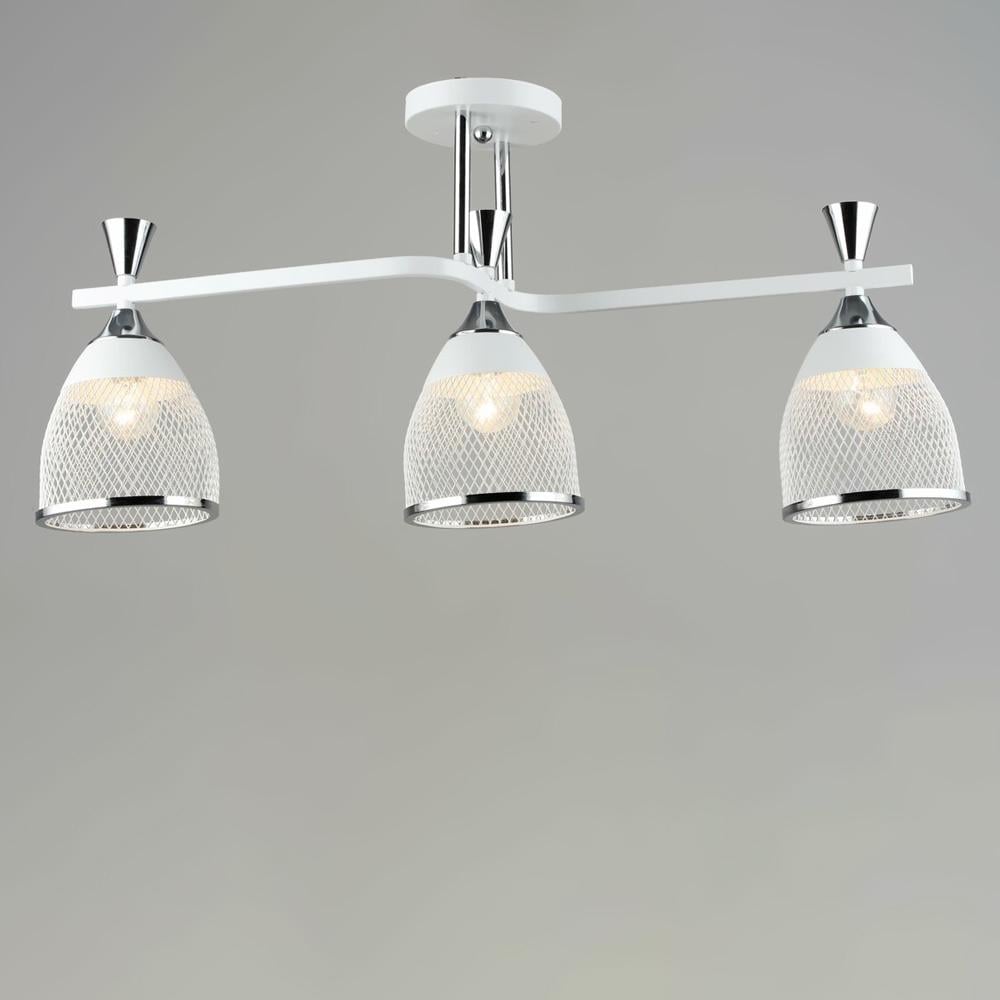 Люстра стельова Light House SRS-19695/3 WT+CH Білий/Хром