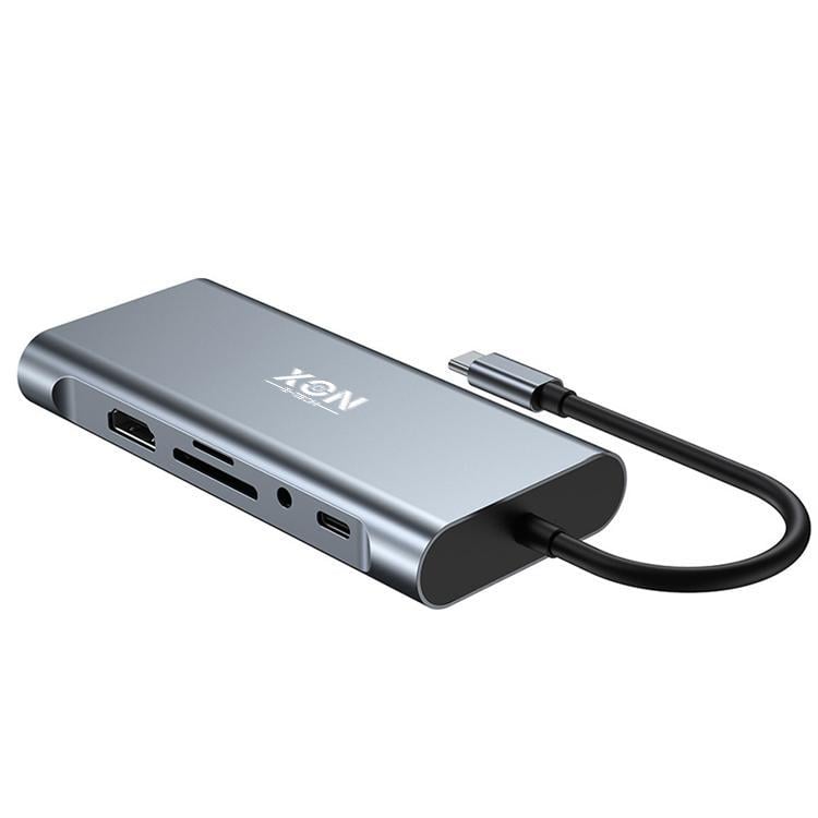 USB-хаб XON E-Tech SmartHub 11в1 Ethernet/VGA/HDMI/3.5 Audio/SD/TF/Type-C/2xUSB3.0/2xUSB 2.0 Серый (UHCHP113322G 4432) - фото 3 USB-хаб XON E-Tech SmartHub 11в1 Ethernet/VGA/HDMI/3.5 Audio/SD/TF/Type-C/2xUSB3.0/2xUSB 2.0 Серый (UHCHP113322G 4432) - фото 3