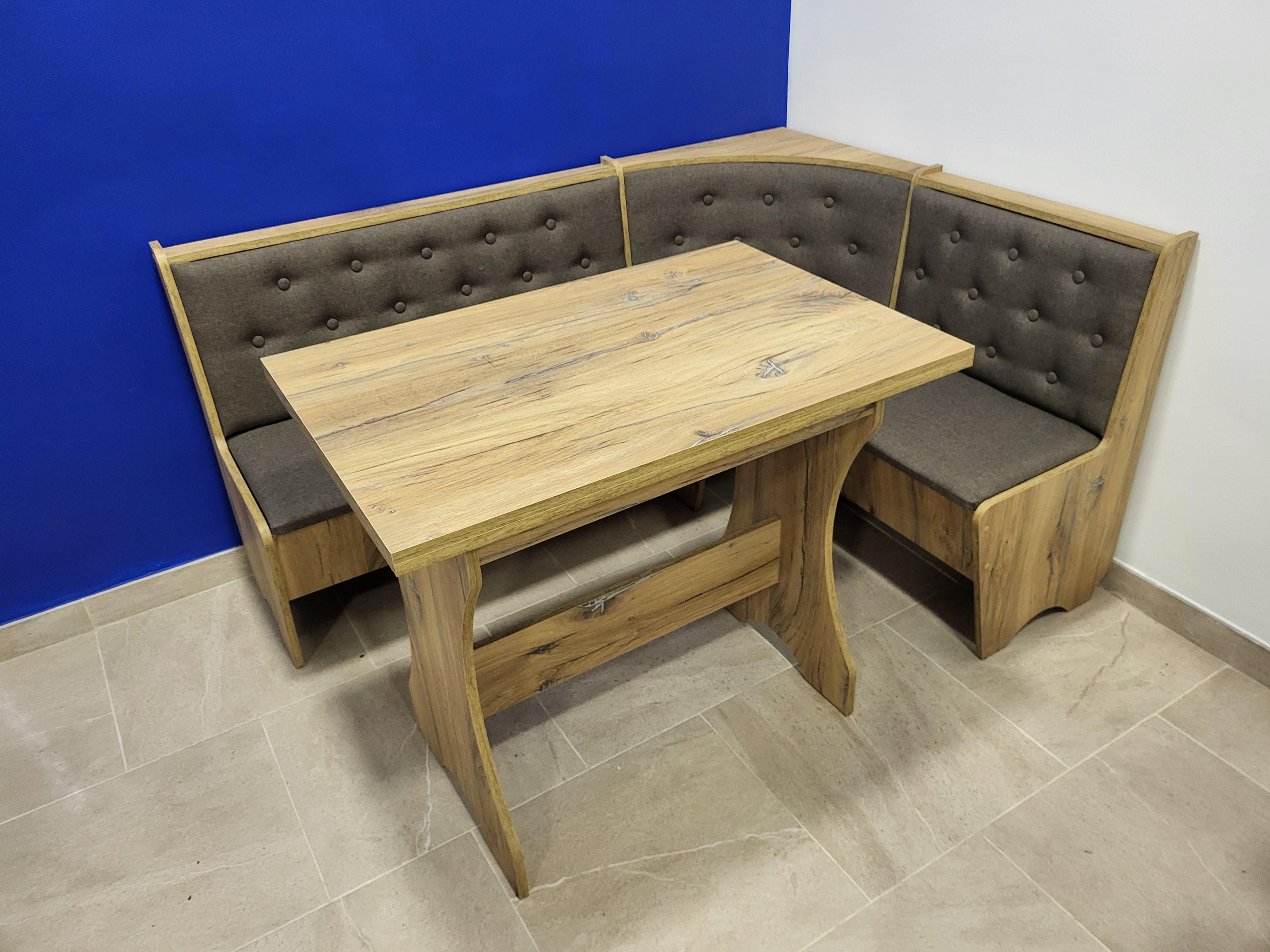 Кухонный уголок Семейный с раскладным столом 113,5х153,5 см Дуб Флагшток/Дорандо (KS-DF-D)