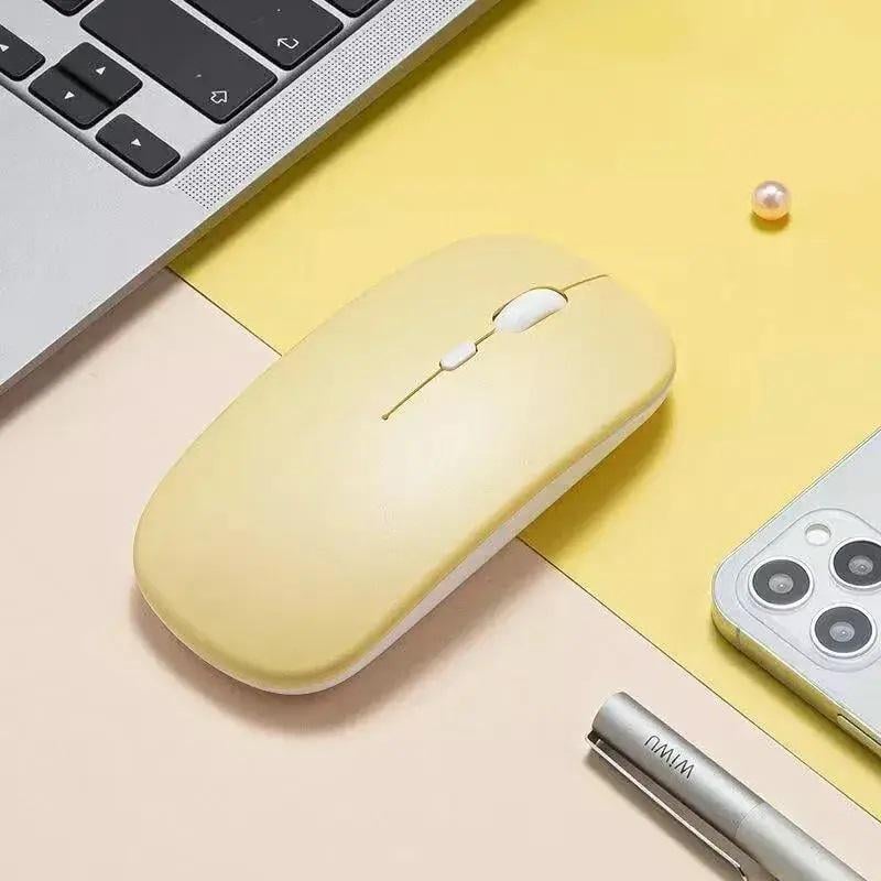 Мышь компьютерная беспроводная Bluetooth/USB Желтый - фото 4 Мышь компьютерная беспроводная Bluetooth/USB Желтый - фото 4