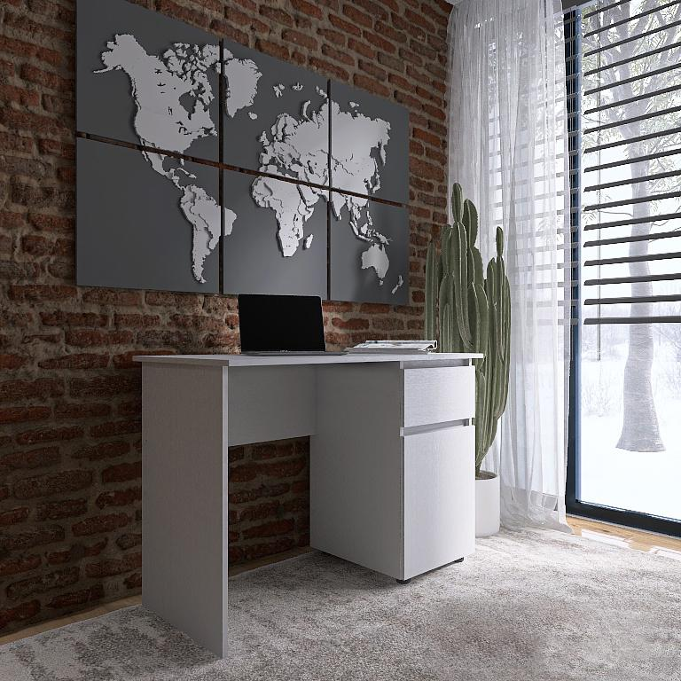 Стіл комп'ютерний з тумбою Еверест СЛ-1 Лайт 110х55х77 см Німфея Альба (EVR-4670) - фото 3 Стіл комп'ютерний з тумбою Еверест СЛ-1 Лайт 110х55х77 см Німфея Альба (EVR-4670) - фото 3