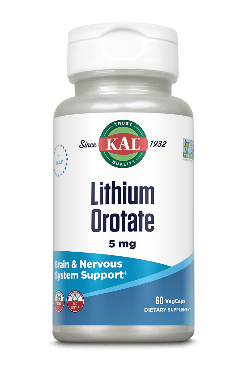 Литий KAL Lithium Orotate 5 mg 60 veg caps (19505-01) Литий KAL Lithium Orotate 5 mg 60 veg caps (19505-01)