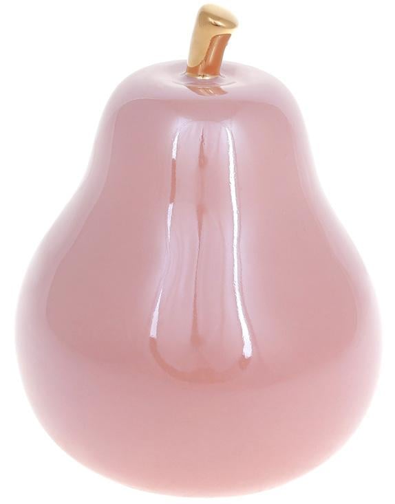 Порцелянова фігурка Груша 12х12х15 см Рожевий перламутр з золотом (BD-FG2-358)