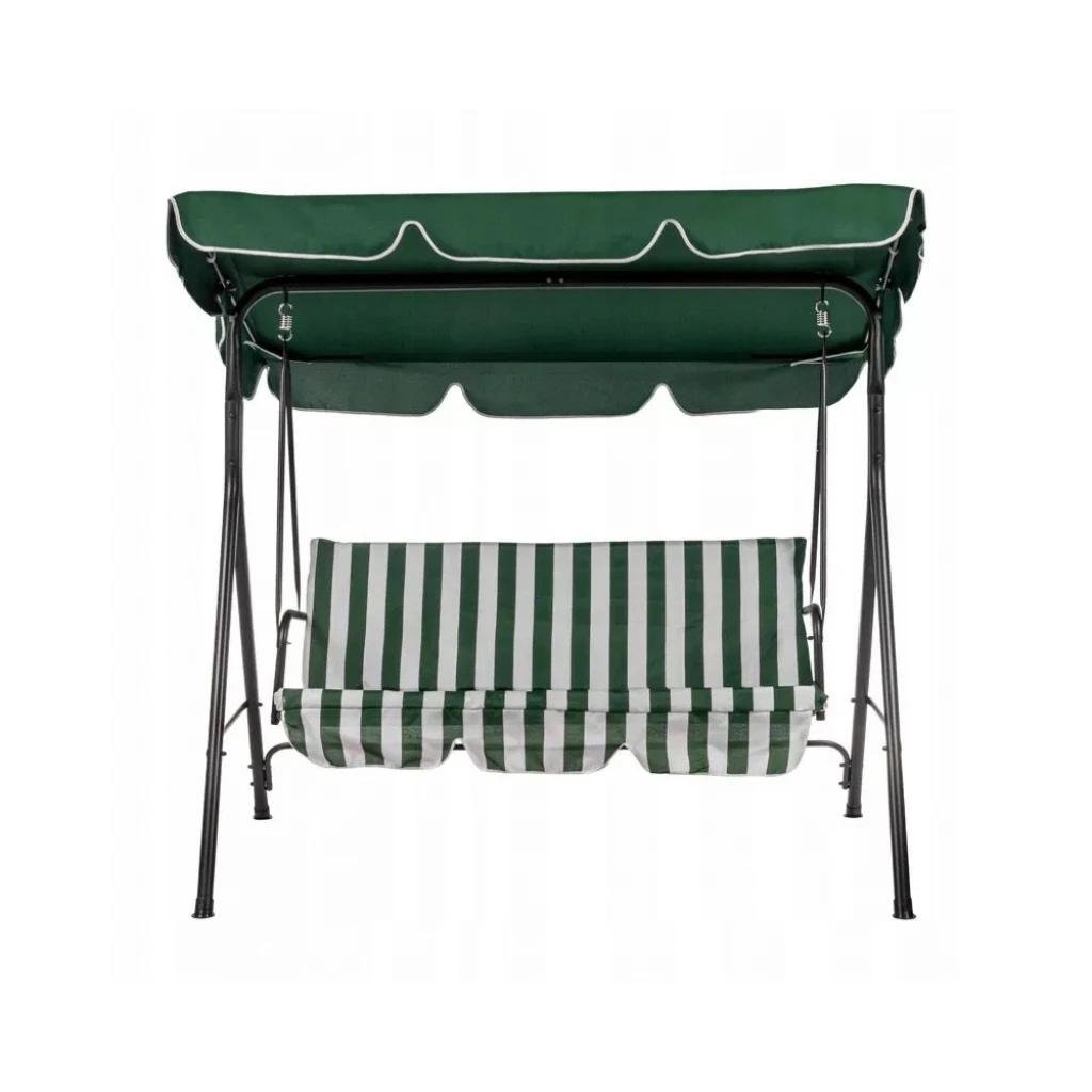 Трехместная садовая качель с матрасом и накрытием (8123969)