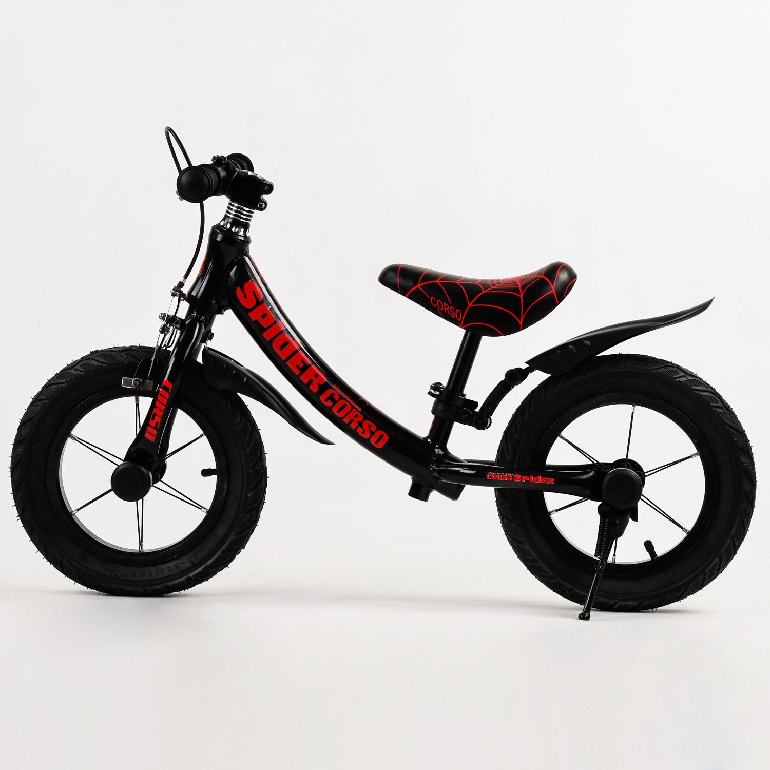 Біговел Corso Spider (алюмінієва рама, надувні колеса 12"). Black/Red - 103507
