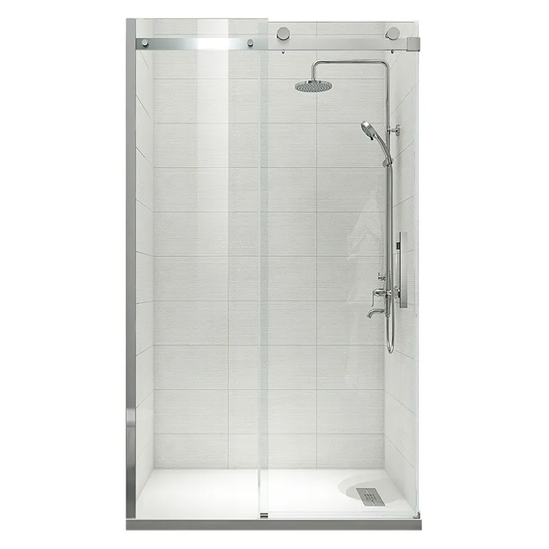 Дверь в нишу KOER SR SD01-140x200-TR-01 прозрачное стекло Easy Clean 8 мм Хром (KR5380)