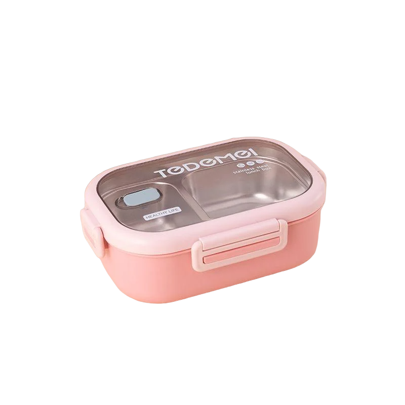 Ланч-бокс одноярусний харчовий 850 мл Рожевий (11438)