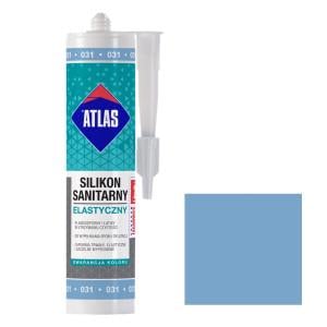 Герметик силиконовый санитарный ATLAS SILIKON ELASTYCZNY 031 280 мл Голубой