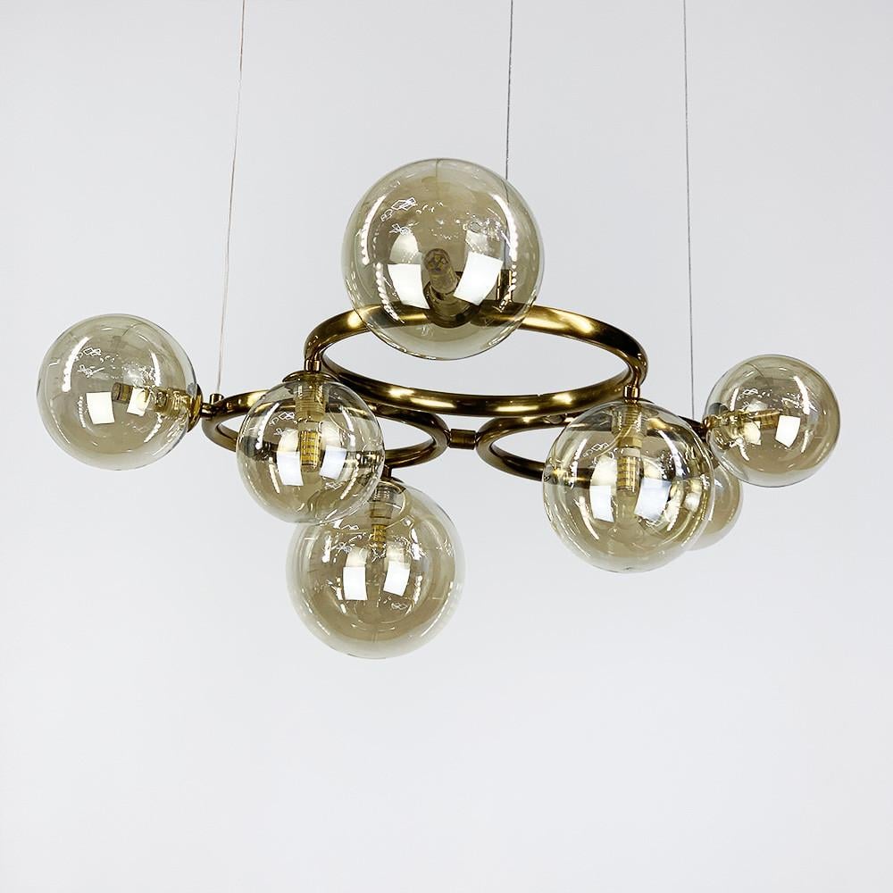 Люстра Gorizia на 7 бурштинових плафонів Латунь (sg 44/7 gd/am) - фото 3 Люстра Gorizia на 7 бурштинових плафонів Латунь (sg 44/7 gd/am) - фото 3