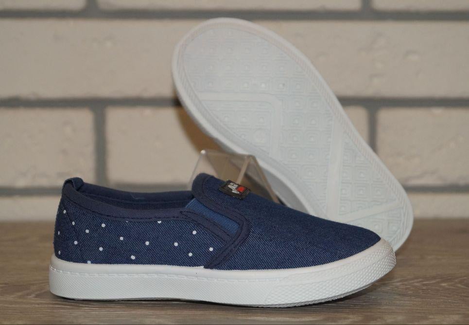 Сліпони дитячі джинсові Blue Rama р. 28 16 см Темно-синій (31538-28) - фото 10