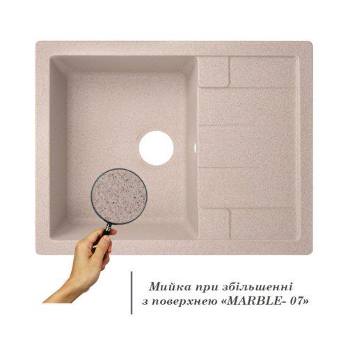 Кухонная мойка Lidz MAR-07 650x500/200 мм (LIDZMAR07650500200) - фото 3