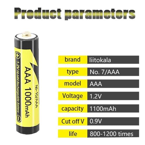 Аккумулятор LiitoKala Ni-10/AAA 1,2V 1000 mAh - фото 3