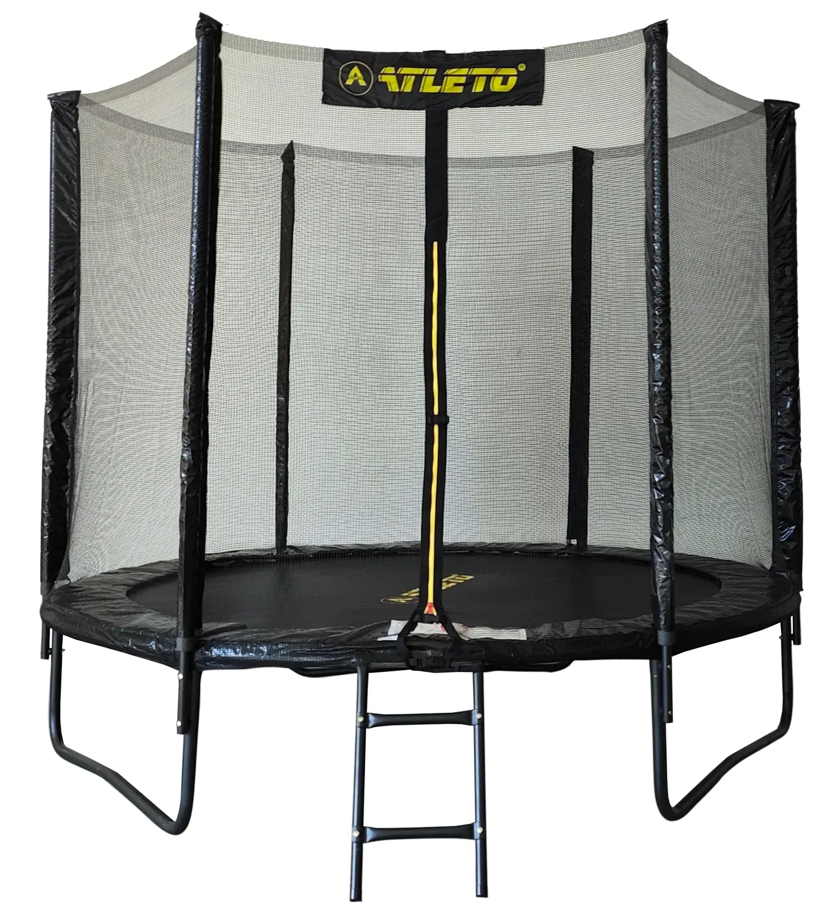Батут з сіткою/драбинкою та м'ячик Atleto 252 см Black (42400582)