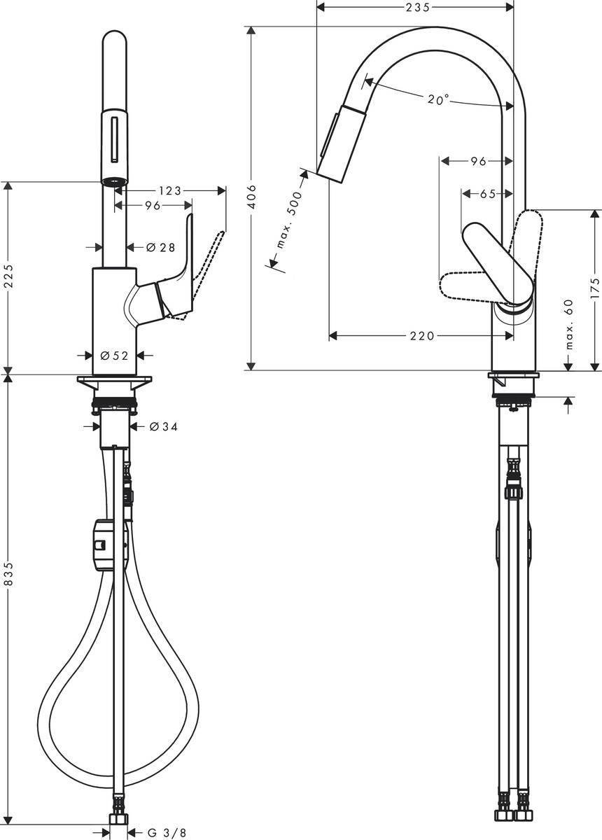 Смеситель для кухни Hansgrohe Focus (31815000) - фото 5