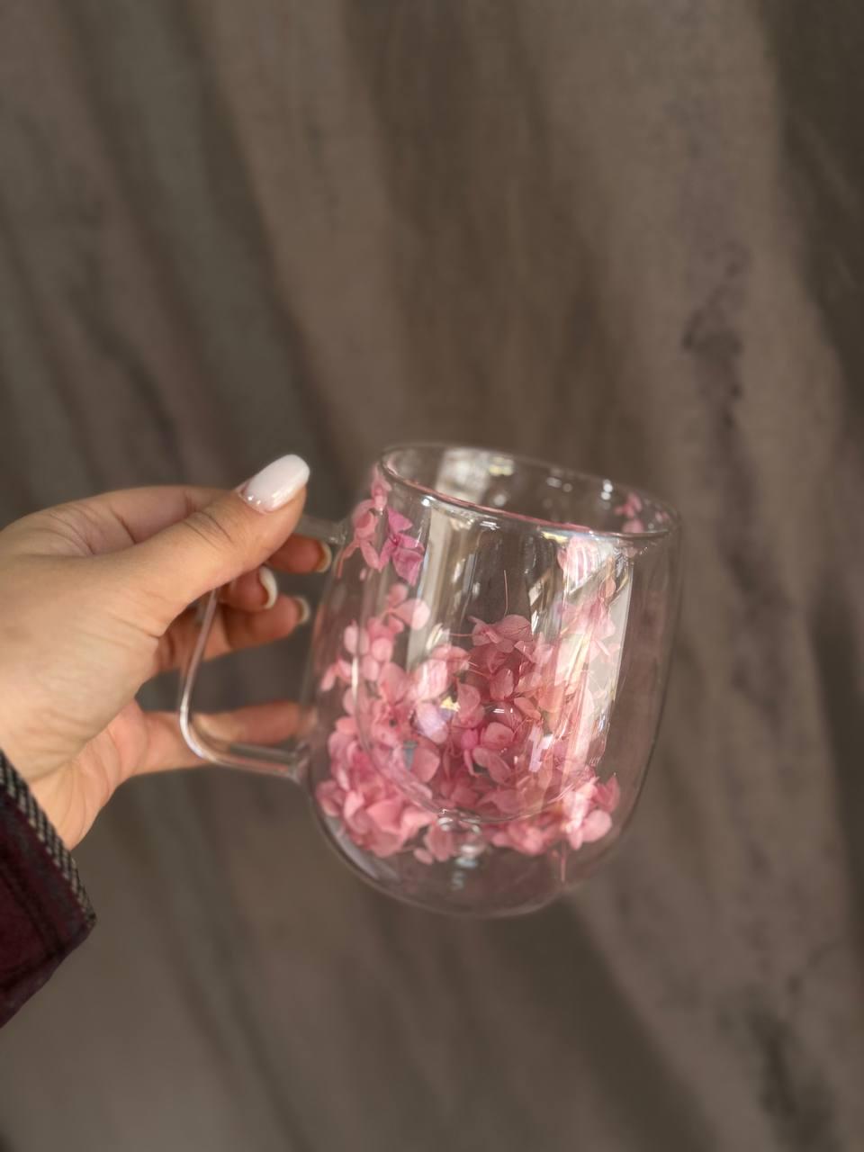 Чашка з подвійним дном Olens Ніжна чарівність із сухоцвітами 350 мл (102-1255) - фото 3 Чашка з подвійним дном Olens Ніжна чарівність із сухоцвітами 350 мл (102-1255) - фото 3