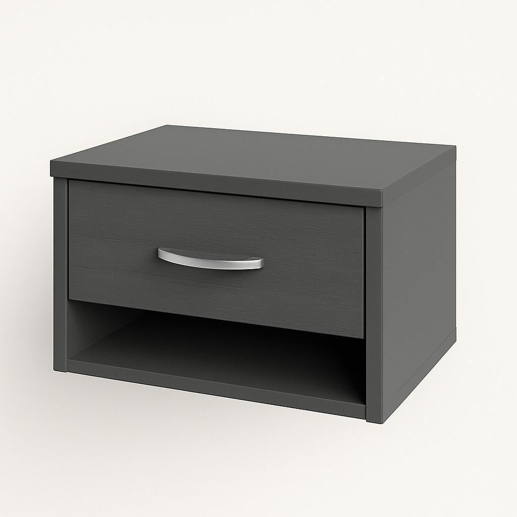 Навісна тумба біля ліжка №9 ДСП 350х400х350 мм Антрацит Навісна тумба біля ліжка №9 ДСП 350х400х350 мм Антрацит