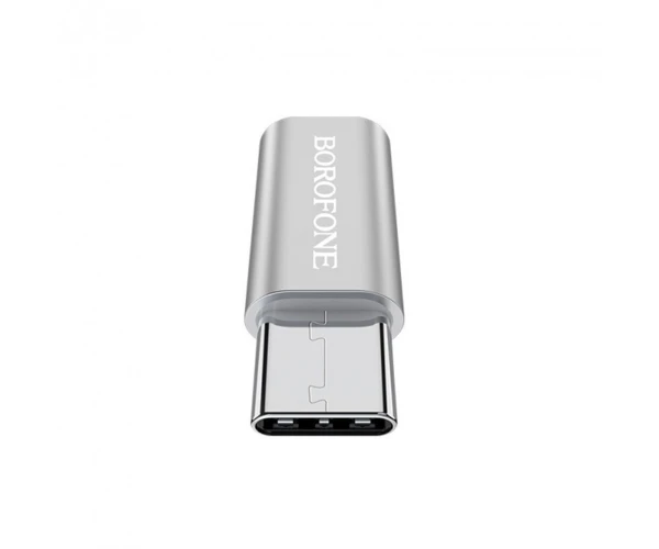 Переходник Otg Borofone BV4 Micro-USB Type-C Silver - фото 3