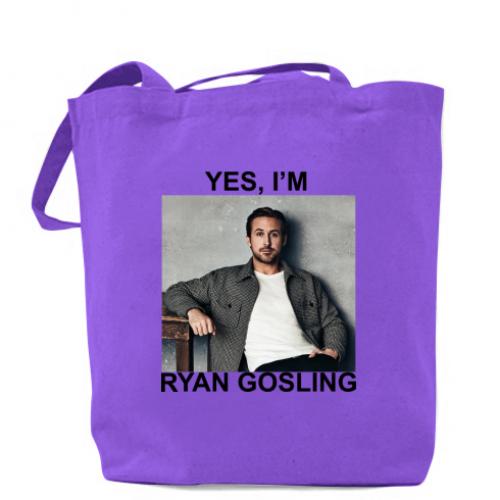 Шопер Yes, i'm Ryan Gosling 41х37 см Фиолетовый (16061429-15-195420)