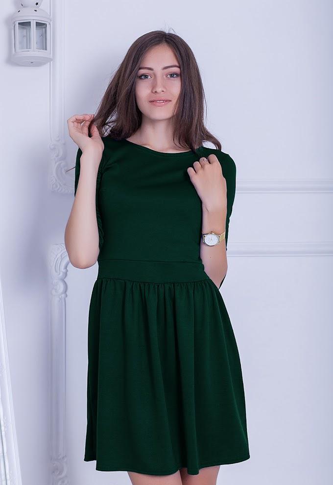 Платье женское Podium Avicen 13416-DARKGREEN L Зеленый