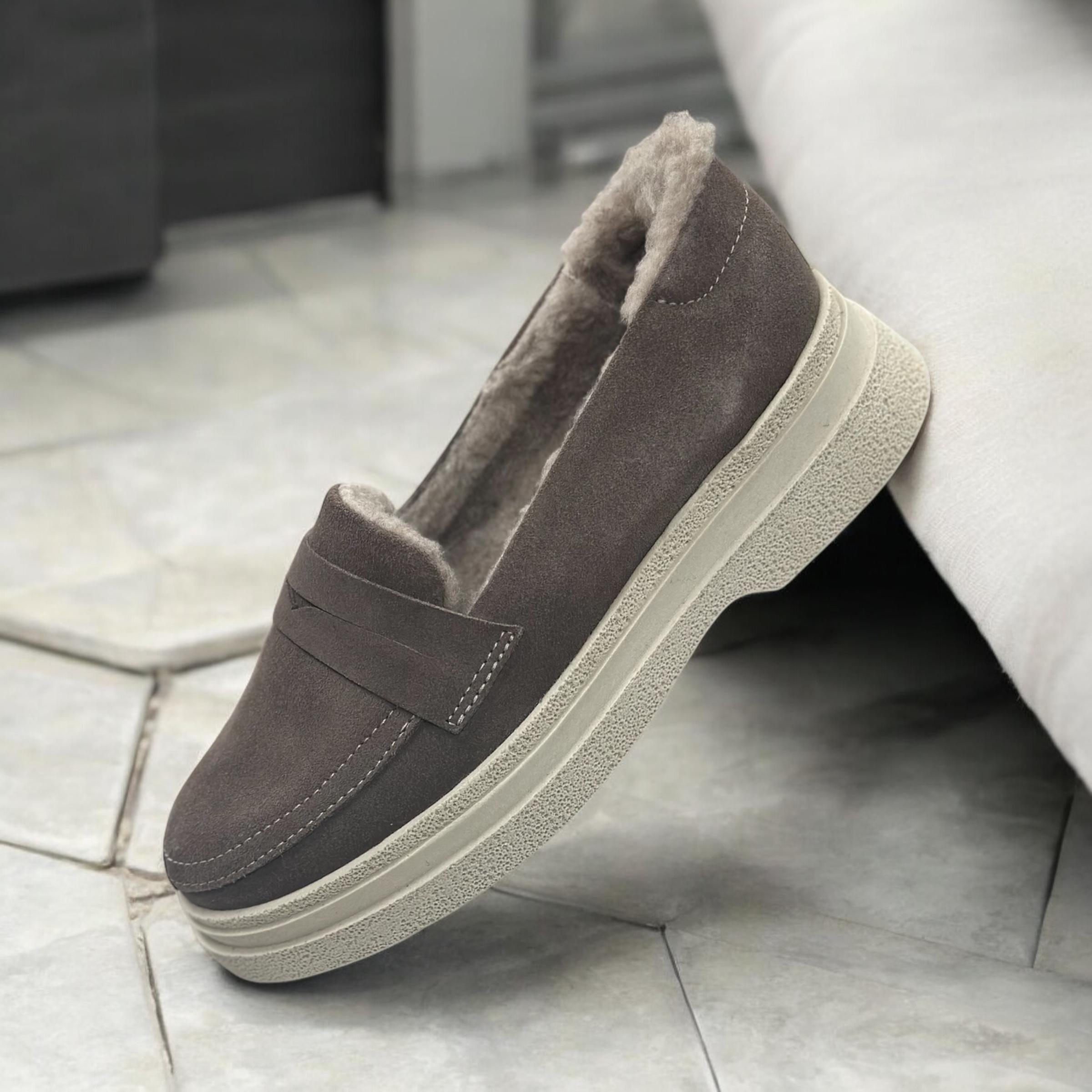 Туфли женские Soldi Fashion на меху р. 36 Бежевый/Серый (24785052) - фото 3