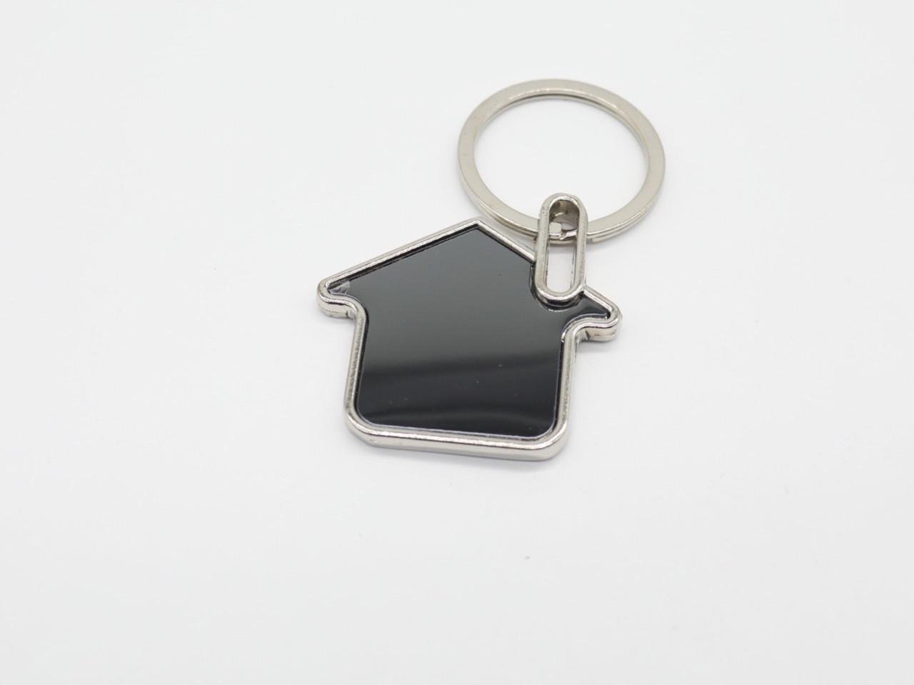 Брелок металевий під гравіювання 28х35 мм Чорний (842457305)